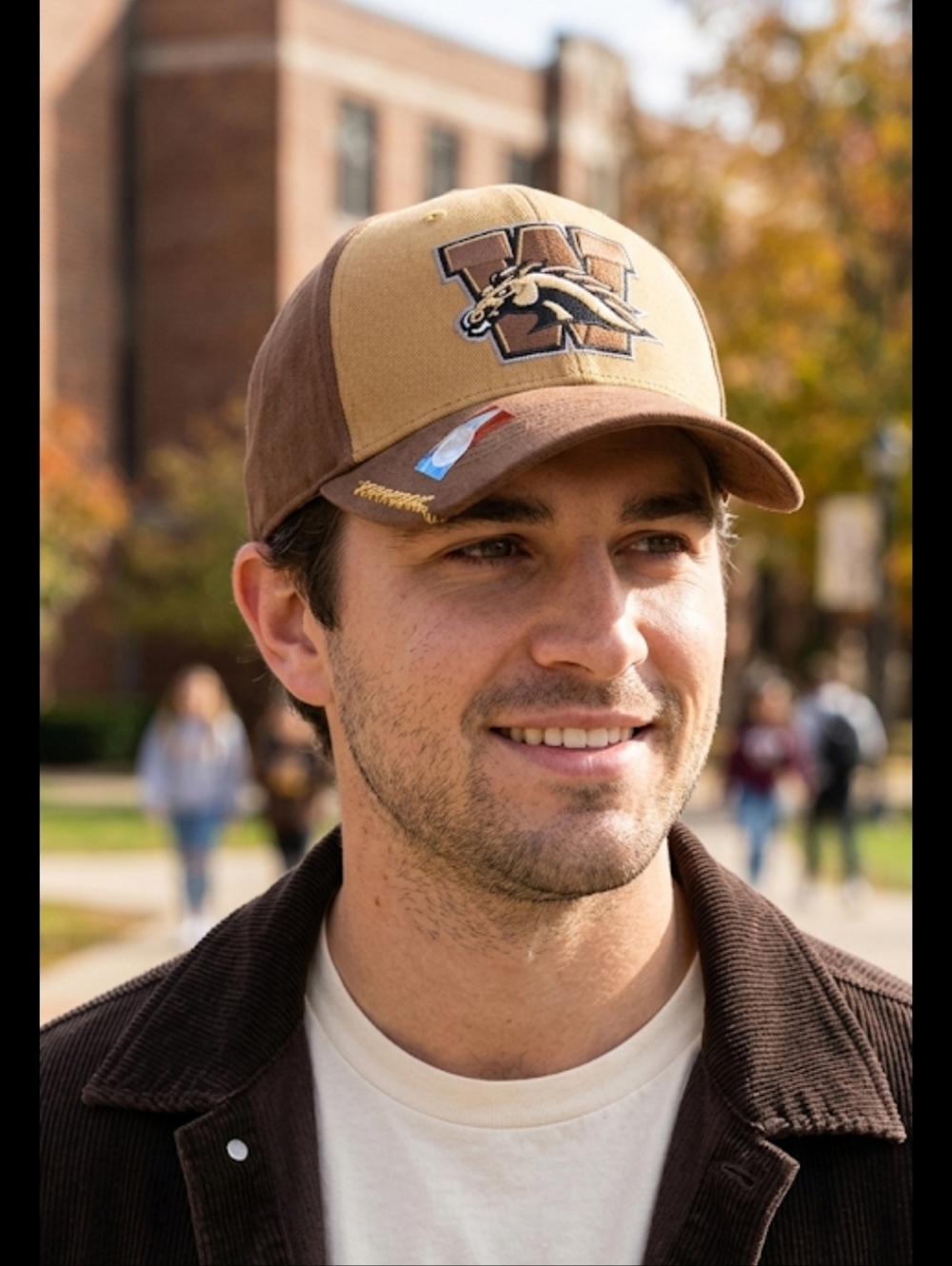 Broncos Western Michigan. CAP Brown and Tan Broncos 'W' Embroidered Baseball